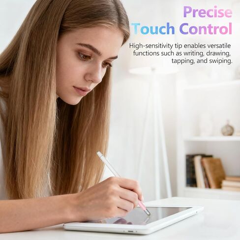 عبوة من قلمين عاليي الحساسية لشاشات اللمس - أقلام دقيقة مزدوجة الرأس لأجهزة iPad وiPhone وAndroid والأجهزة اللوحية (بنفسجي + وردي) in Kuwait