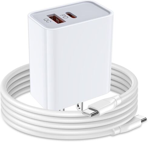 لفون 17e شاحن كتلة، 20W سريع فون 17 برو ماكس سلك شاحن 60W 6FT USB C إلى USB C كابل لفون 17 برو الهواء 16 برو ماكس 16 زائد 16Pro 15Pro ماكس، 2 منفذ نوع C + قابس جدار شحن سريع in Kuwait