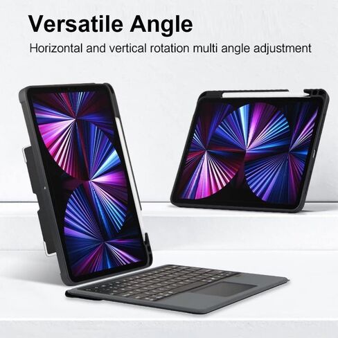 Keyboard Touchpad Case for 11-inch iPad Pro 2021 3rd_Gen / 2020 2nd_Gen / 2018, iPad Air 2020 4th Gen Case with Touchpad Backlight Magic Keyboard,Speech-to-Text Function, Pencil Holder and Flip Stand in Kuwait