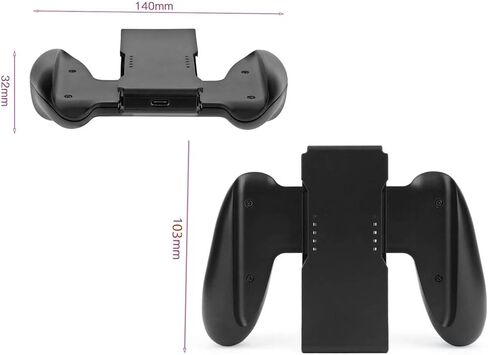 Comfort Grip for OLED Lightweight Game Console Controller Hand Grip Compatible with Remote Control Holder for Games (Black) in Kuwait
