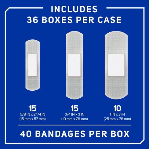 Care Science Sheer Adhesive Bandages, 40ct Assorted Sizes | Comfortable Non-Stick Pad Cushion, Helps Prevent Infection, First Aid & Wound Care Protection for All Skin Types in Saudi Arabia