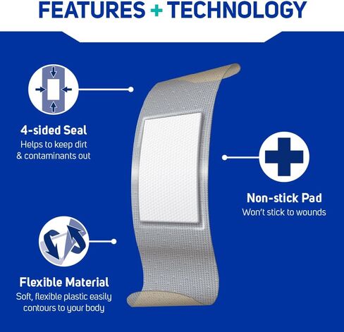 Care Science Sheer Adhesive Bandages, 40ct Assorted Sizes | Comfortable Non-Stick Pad Cushion, Helps Prevent Infection, First Aid & Wound Care Protection for All Skin Types in Saudi Arabia