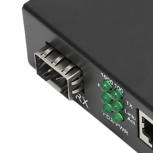 SFP to RJ45 Fiber Media Converter,Fiber to Ethernet Converter 10 100 1000Base TX to 1000Base FX Multimode Fiber Converter Supports Automatic MDI MDIX in Kuwait