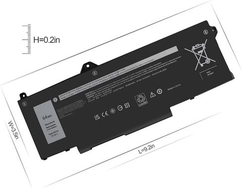 64Wh GRT01 Laptop Battery Replacement for Dell Latitude 15 5521 5531 14 5421 5431 Precision 3470 3561 3571 Alienware m17 R5 AMD Series R05P0 00P3TJ 0P3TJ VXD57 05RGW 9JRV0 15.2V Computer PC. in Kuwait