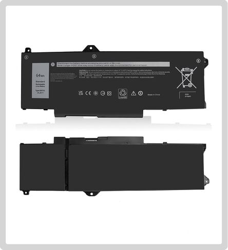 64Wh GRT01 Laptop Battery Replacement for Dell Latitude 15 5521 5531 14 5421 5431 Precision 3470 3561 3571 Alienware m17 R5 AMD Series R05P0 00P3TJ 0P3TJ VXD57 05RGW 9JRV0 15.2V Computer PC. in Kuwait