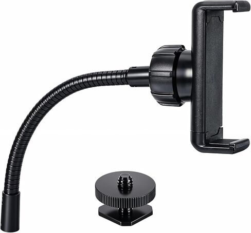 Universal Phone Holder for Ring Light, Ring Light Phone Holder 1/4" and Hot Shoe Adapter Flexible Phones Mount for Rings Lighting and Tripod in Kuwait