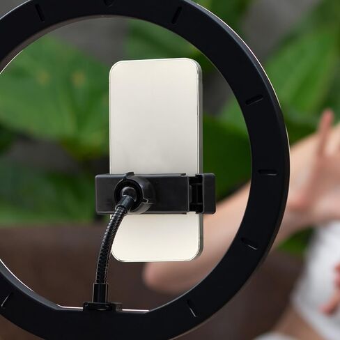 Universal Phone Holder for Ring Light, Ring Light Phone Holder 1/4" and Hot Shoe Adapter Flexible Phones Mount for Rings Lighting and Tripod in Kuwait