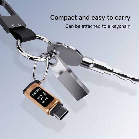 محول موسع USB C من pzoz مع شاشة LED، 240 واط من النوع C ذكر إلى أنثى، نقل بيانات بسرعة 40 جيجابت في الثانية، فيديو 8k@60 هرتز، متوافق مع MacBook وiPad وThunderbolt 4/3 in Kuwait