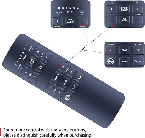 New Replacement Remote Control Compatible for Beautyrest SmartMotion 3.0 Adjustable Bed Base RF258C JLDK.28.01.02 in Kuwait