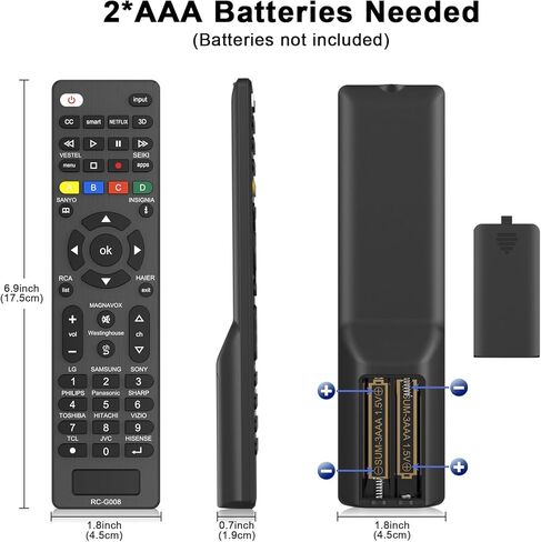 Universal-TV-Remote-Control Compatible with Vizio, Hisense, Sony, TCL, Samsung, LG, Philips, Onn, Sharp, RCA, Element, Westinghouse, Sanyo TV and More Brand Smart TVs in Kuwait