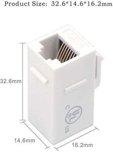 حزمة VCE مكونة من 20 حزمة من مقبس Keystone فارغة باللون الأسود مع 25 حزمة من وصلات توصيل CAT6 RJ45 Keystone Jack المضمنة باللون الأبيض in Kuwait