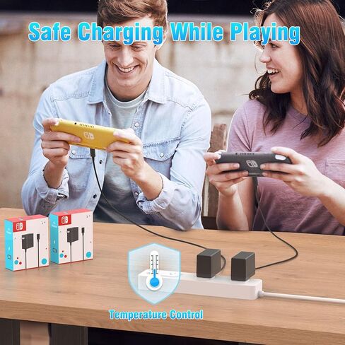 Charger for Nintendo Switch with 5FT Charging Cable, AC Power Supply Adapter for Nintendo Switch/LITE/OLED Work as Original Charger, Support Switch TV Dock Mode Output 15V2.6A USB C Chargers in Kuwait
