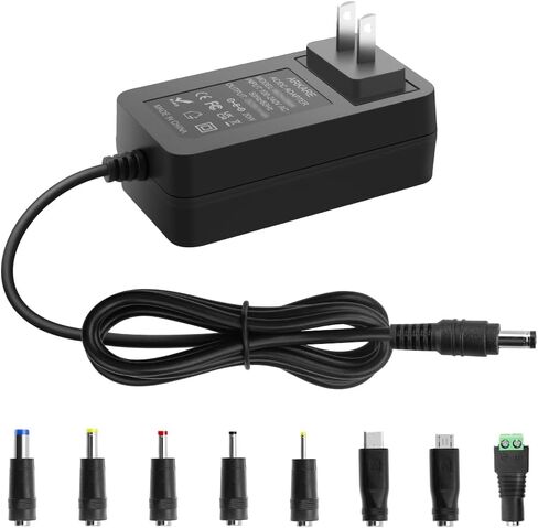 5V Power Supply 5A 25W AC/DC Wall Plug Charger AC 100-240V to DC 5 Volt Replacement Power Cord 5A 4A 3A 2A 1A for Security Camera Baby Monitor Graco Swing TV Box Raspberry Pi with 8TIPS 4.9FT in Kuwait