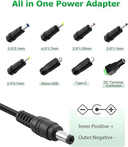 5V Power Supply 5A 25W AC/DC Wall Plug Charger AC 100-240V to DC 5 Volt Replacement Power Cord 5A 4A 3A 2A 1A for Security Camera Baby Monitor Graco Swing TV Box Raspberry Pi with 8TIPS 4.9FT in Kuwait
