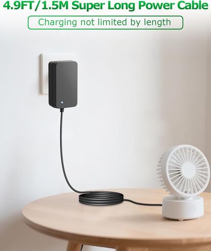 5V Power Supply 5A 25W AC/DC Wall Plug Charger AC 100-240V to DC 5 Volt Replacement Power Cord 5A 4A 3A 2A 1A for Security Camera Baby Monitor Graco Swing TV Box Raspberry Pi with 8TIPS 4.9FT in Kuwait