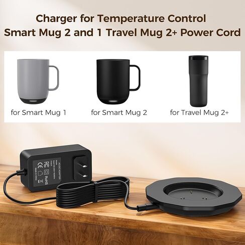 Mug Charger for Temperature Control Smart Mug 2 and 1 Coffee Cup Warmer Charging Coaster 2 Replacement Dock Base Compatible with Wireless Warmer Cup Accessories in Kuwait