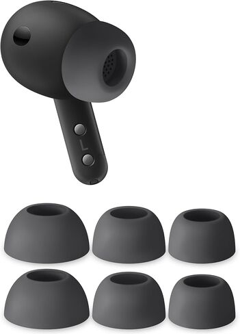 أطراف أذن من السيليكون من Geiomoo لسماعات Samsung Galaxy Buds 4 Pro، وSamsung Galaxy Buds 3 Pro، وسادات أذن بديلة (رمادي داكن، S/M/L) in Kuwait
