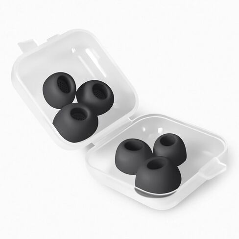 أطراف أذن من السيليكون من Geiomoo لسماعات Samsung Galaxy Buds 4 Pro، وSamsung Galaxy Buds 3 Pro، وسادات أذن بديلة (رمادي داكن، S/M/L) in Kuwait