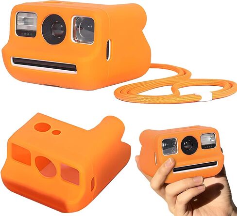 غطاء حماية من السيليكون لكاميرا Polaroid GO - جراب ناعم ومقاوم للصدمات والسقوط ومقاوم للماء مع حزام معصم - هدية محمولة لعشاق التصوير الفوتوغرافي (أزرق) in Kuwait
