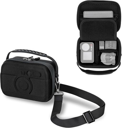 حقيبة حمل ذات هيكل صلب من JJC لجهاز DJI Osmo 360 Action 6 5 Pro 4 3، حقيبة تخزين مع حزام كتف وفواصل مقصورات مخصصة متوافقة مع Insta360 X5 X4 X3 Hero 13 12 11 10 in Kuwait