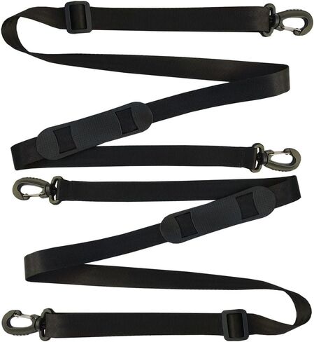 Shoulder Straps Replacement Adjustable Strap for Laptop Case Briefcase Handbag Camera Bag Pet Bag Water Bottle Carrier Sling Bag (Black 2Pcs) in Kuwait