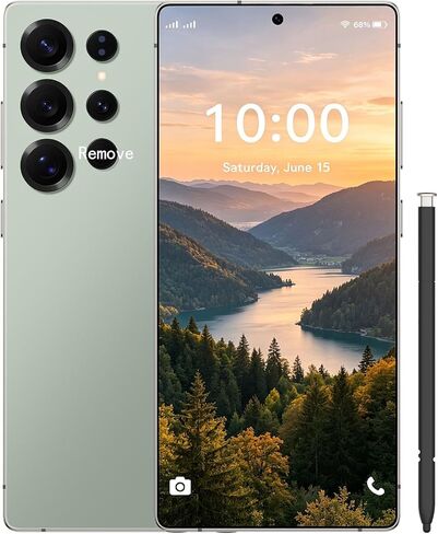 C25 Ultra 5G Unlocked Smartphone, 8GB+256GB, Android 14, Built in Pen, 8000mAh Long Battery Life Smartphone, 6.9" HD Screen Unlocked Cell Phone, 72MP+108MP Dual Camera/Dual SIM (Silver) in Saudi Arabia
