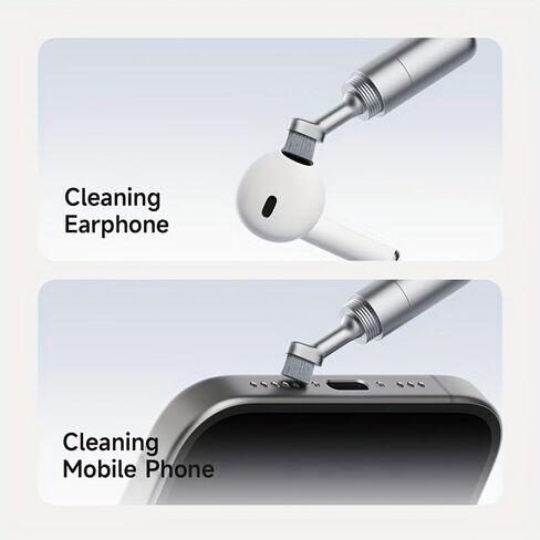 SIM Card Tray Removal Tool with Cleaning Brush, 2 in 1 Portable Keychain Eject Pins Reset Needle Opener Cleaning Pen for Most Phones in Kuwait