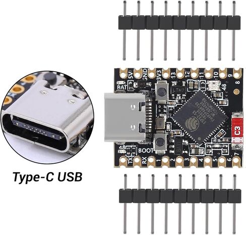 10 قطع ESP32 S3 مجلس تطوير صغير USB-C، ESP32-S3 Supermini مجلس تطوير واي فاي بلوتوث 5.0 حجم صغير جدًا ESP32 S3 ESP32-S3FH4R2 لاردوينو in Kuwait
