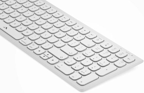 Alogic Echelon USB-C ماوس لاسلكي قابل لإعادة الشحن ولوحة مفاتيح مدمجة لأجهزة Mac - USB نوع A لاسلكي بلوتوث/RF 5.0 2.40 جيجا هرتز لوحة مفاتيح - أبيض - نوع A ماوس بلوتوث/RF - أبيض - قص، نسخ، لصق، P in Kuwait