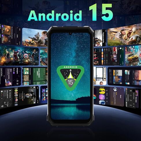 FOSSIBOT F110L 8GB+128GB +2TB هاتف اتصال متين غير مقفل، هاتف ذكي 10000 مللي أمبير في الساعة يعمل بنظام Android 15، هاتف بصوت عالٍ 128 ديسيبل، كاميرا 6.745 بوصة 50 ميجابكسل هاتف مقاوم للماء ثنائي شريحة الاتصال/إضاءة تخييم (2026 برتقالي) in Kuwait
