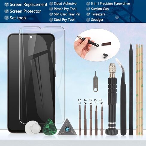 شاشة OLED لهاتف Samsung Galaxy S24 Plus بديل لشاشة Samsung Galaxy S24+ SM-S926U شاشة LCD تعمل باللمس مجموعة رقمية مع أدوات (مع دعم الإطار لبصمة الإصبع) in Kuwait