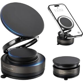 Upgraded Vacuum Magnetic Car Phone Holder for MagSafe, 360° Rotation, 96LBS Ultra Suction Cup Mount for iPhone & Android, Car/Gym/Mirror in Kuwait