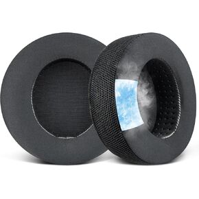 SOULWIT Grid Cooling Gel Earpads Replacement for Philips Fidelio X2HR/X3/X2/X1S Headphones, Ear Pads Cushions with Ice Silk Fabric, High-Density Foam - Black in Kuwait