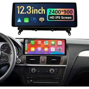 12.3" Car Stereo Carplay for BMW X3 X4 2013-2016 F25 F26 NBT, Ultra-Thin 2400 * 900 IPS Touchscreen Car Radio GPS Navigation Support OEM Wireless CarPlay Android Auto Bluetooth 1080P Rearview Camera in Kuwait