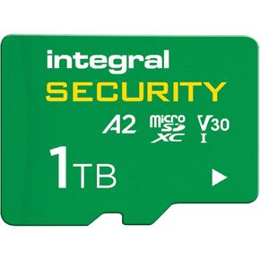 Integral 1TB High Endurance microSDXC Card, UHS-I V30 U3 A2 CL10, for CCTV, Dashcams, Home Security, Baby Monitors and Bodycams, Up to 190 Hours Overwrite and 193,000 Hours Recording in Saudi Arabia