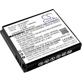 LIONX Battery for Multimedia Camera Fit Model L830 NV4 PL10 NV33 L730 CL5 i8 Part Number SLB-0937 CS-SLB0937 650mAh / 2.41Wh 3.7v Li-ion Black in Kuwait
