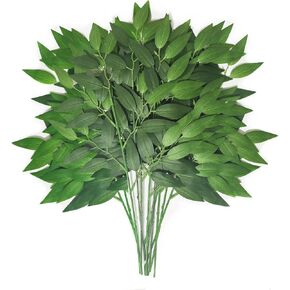 KACOMACO 12pcs Italian Ruscus Greenery Stems 23" Artificial Silk Greenery Spray for Wedding Arch Bouquet Filler Indoor Home Décor (Assembly Required) in Kuwait