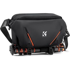 K&F CONCEPT Camera Sling Bag, Lightweight Crossbody Bag with Tripod Holder | Water-Resistant, Foldable Side Pocket, Quick Access, Street & City, Men & Women, for Canon/Sony/Nikon/DSLR/Mirrorless, BS19 in Saudi Arabia