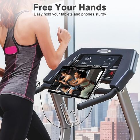 EEEKit Exercise Bike Tablet Holder, Spin Bike Tablet Holder Mount, 360° Adjustable Handlebar Stand, Compatible with IPad, and 4-13Inch Devices, for Stationary Bicycle, Treadmill, Microphone Stand in Kuwait