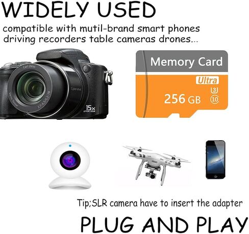Memory Card 256GB Mini TF Card Ultra High Speed Smart Card for Android Phones,Action Camera,Tablets Expanded Storage in Kuwait