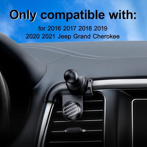 حامل هاتف ELOHEI لسيارة Jeep Grand Cherokee مع قاعدة مخصصة، حامل هاتف السيارة لسيارة Grand Cherokee 2016 2017 2018 2019 2020 2021 ملحقات السيارة (HE05) in Kuwait