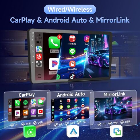 Naifay 4G+64G Android 13 Car Radio for Honda Civic 2006 2007 2008 2009 2010 2011, 9 inch IPS Touch Screen for Honda Civic CarPlay/Android Auto/Bluetooth/GPS/WiFi/Mirrorlink/Camera in Kuwait