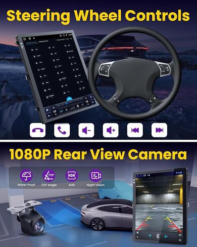 ستيريو سيارة صوت عالي الدقة لسيارة Ford Explorer لعام 2011-2019 - مع شاشة 12.1 بوصة Android 8+128G Wireless CarPlay Android Auto - RDS نظام ملاحة صوتي محسّن بنظام تحديد المواقع العالمي (GPS) 5GWiFi in Kuwait