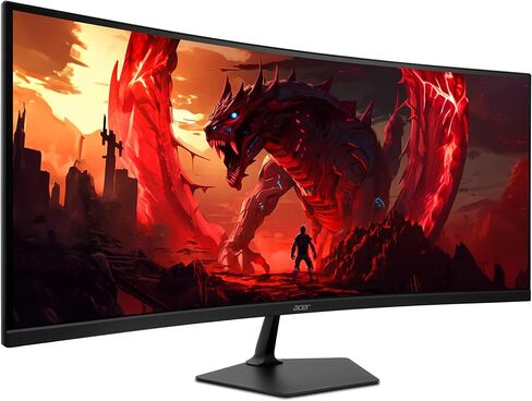 شاشة ألعاب acer Nitro 34 بوصة 1500R 21:9 منحنية بدون إطار QHD 3440 x 1440 IPS | AMD FreeSync Premium | تحديث يصل إلى 120 هرتز | 1 مللي ثانية VRB | 1 × منفذ عرض 1.4 و2 × منافذ HDMI 2.1 | EDA340CUR J0biip in Kuwait
