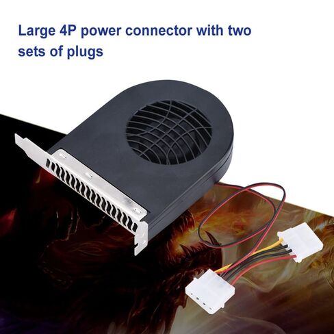 مروحة تبريد وحدة المعالجة المركزية الداخلية PCI Slot Blower 4-Pin 12V - مروحة تبريد عالية التدفق لحالة الكمبيوتر وبطاقة الفيديو، 2500 دورة في الدقيقة 28CFM تصميم منخفض الضوضاء in Kuwait