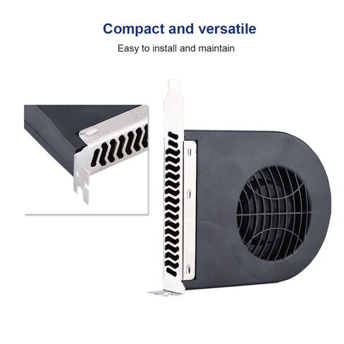 مروحة تبريد وحدة المعالجة المركزية الداخلية PCI Slot Blower 4-Pin 12V - مروحة تبريد عالية التدفق لحالة الكمبيوتر وبطاقة الفيديو، 2500 دورة في الدقيقة 28CFM تصميم منخفض الضوضاء in Kuwait