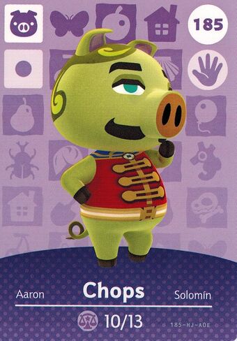 Nintendo Animal Crossing Happy Home Designer Amiibo Card Chops 185/200 USA Version in Kuwait