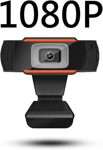 كاميرا ويب كاميرا مؤتمرات الفيديو 1080P Full HD USB كاميرا ويب مع ميكروفون USB التوصيل والتشغيل مكالمات الفيديو HD كاميرا ويب للكمبيوتر الشخصي والكمبيوتر المحمول والبث عبر الإنترنت (اللون: برتقالي 1080P(2MP)) in Kuwait