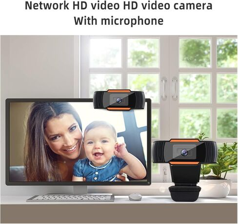 كاميرا ويب كاميرا مؤتمرات الفيديو 1080P Full HD USB كاميرا ويب مع ميكروفون USB التوصيل والتشغيل مكالمات الفيديو HD كاميرا ويب للكمبيوتر الشخصي والكمبيوتر المحمول والبث عبر الإنترنت (اللون: برتقالي 1080P(2MP)) in Kuwait