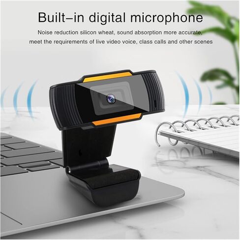 كاميرا ويب كاميرا مؤتمرات الفيديو 1080P Full HD USB كاميرا ويب مع ميكروفون USB التوصيل والتشغيل مكالمات الفيديو HD كاميرا ويب للكمبيوتر الشخصي والكمبيوتر المحمول والبث عبر الإنترنت (اللون: برتقالي 1080P(2MP)) in Kuwait